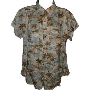 NWT Maurices Tropic Utility Short Sleeve Button Up Top